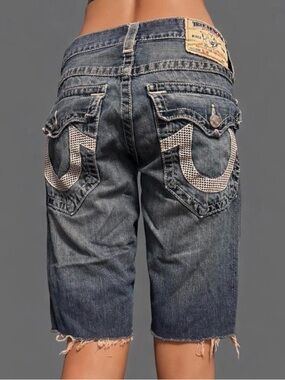 True religion cut off jean shorts, Y2K